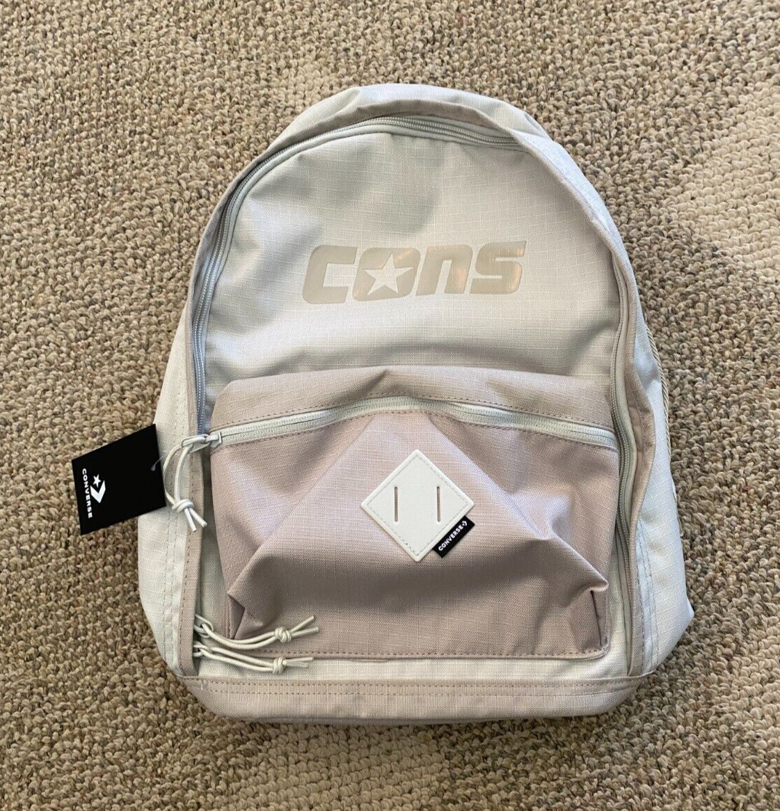Converse Go 2 Backpack Back Pack Bag Light Bone Unisex 18″ L x 12″ W x 6″ D