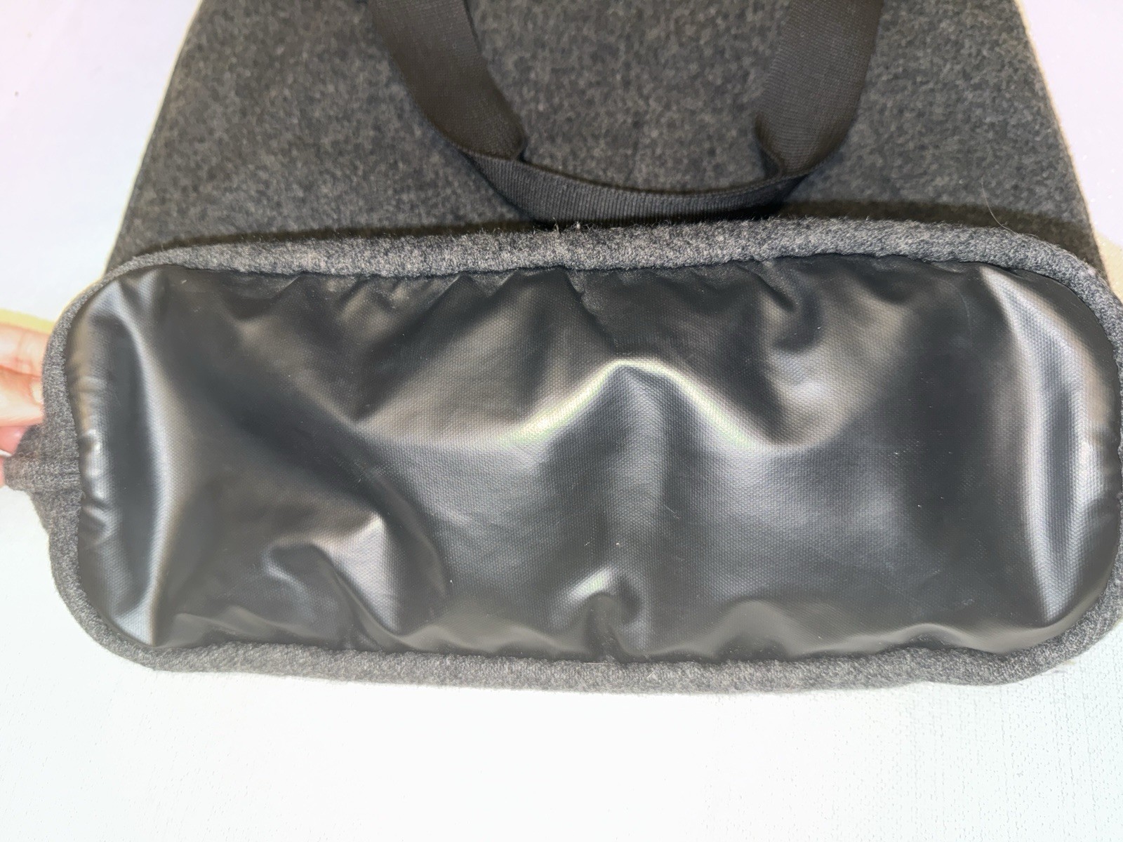 Vintage 1990s Polo Sport Ralph Charcoal Gray Lauren Wool Flannel Tote