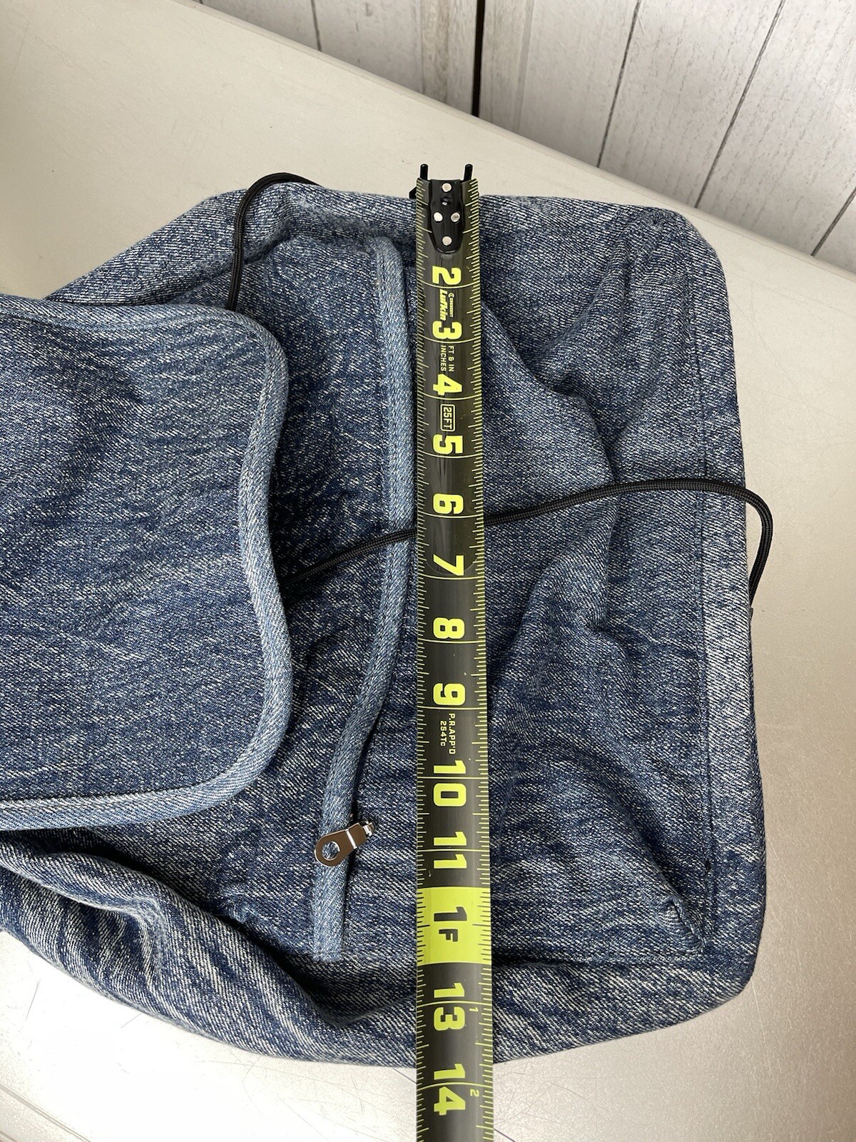 Urban Outfitters Backpack – Blue Denim Canvas Buckle Drawstring Closure