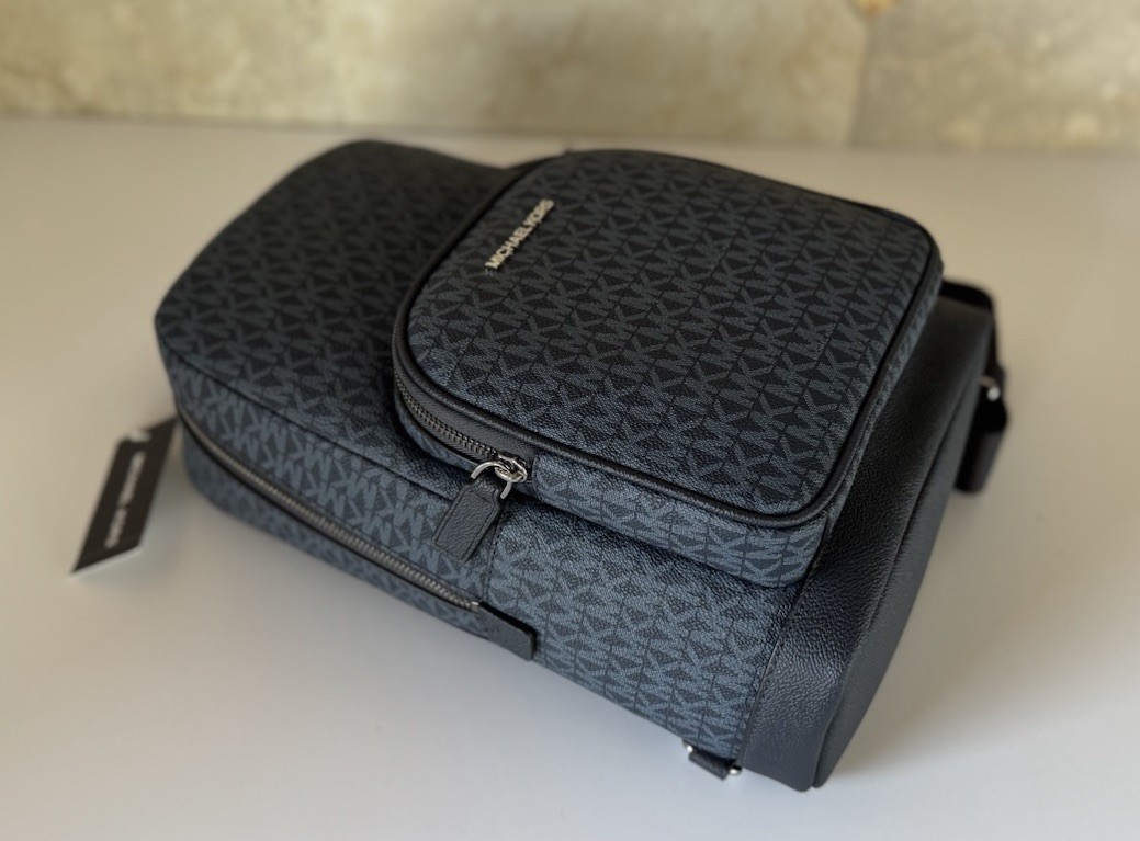 MICHAEL KORS COOPER COMMUTER SLING PACK BACKPACK MK ADMIRAL/PALE BLUE