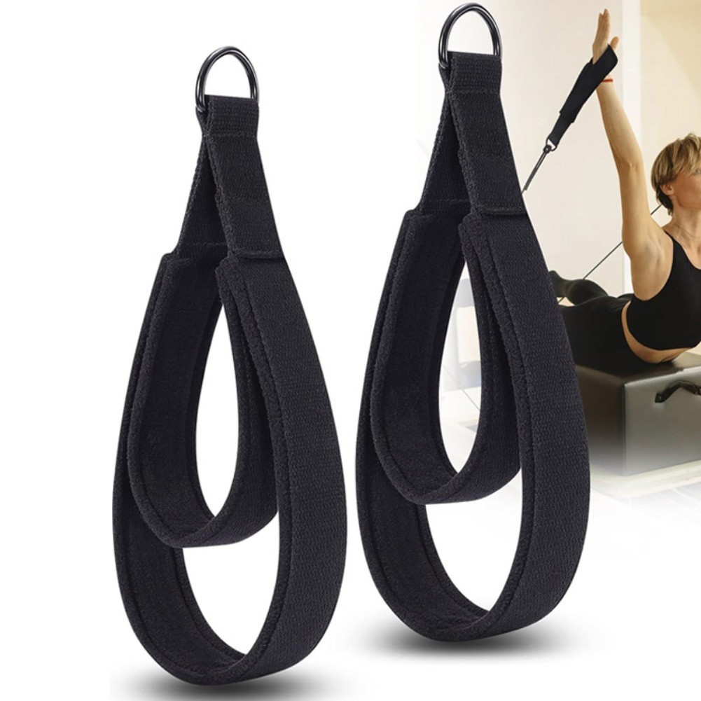 2PCS Double Loop Pilates Straps for Yoga Foot Strap and Hand Strap Set