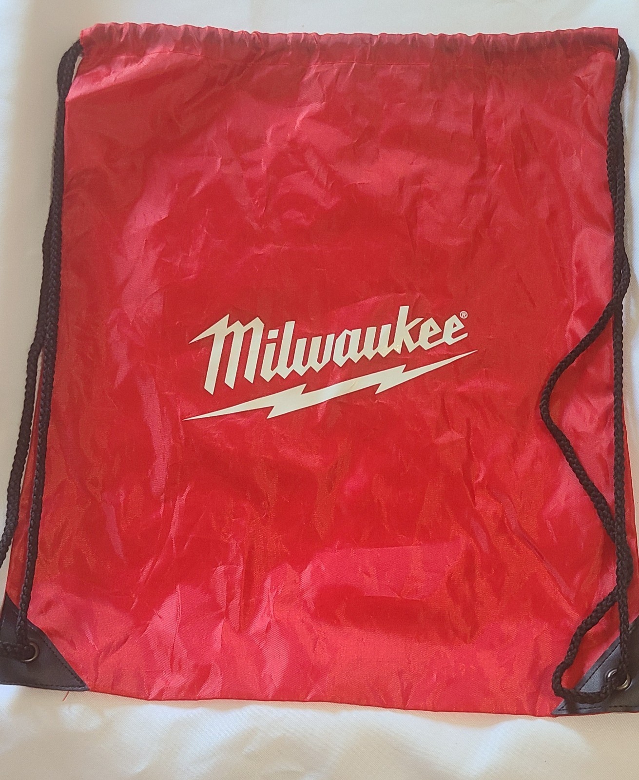 Milwaukee Tool Red Drawstring Backpack Cinch Sack Bag Promo Swag
