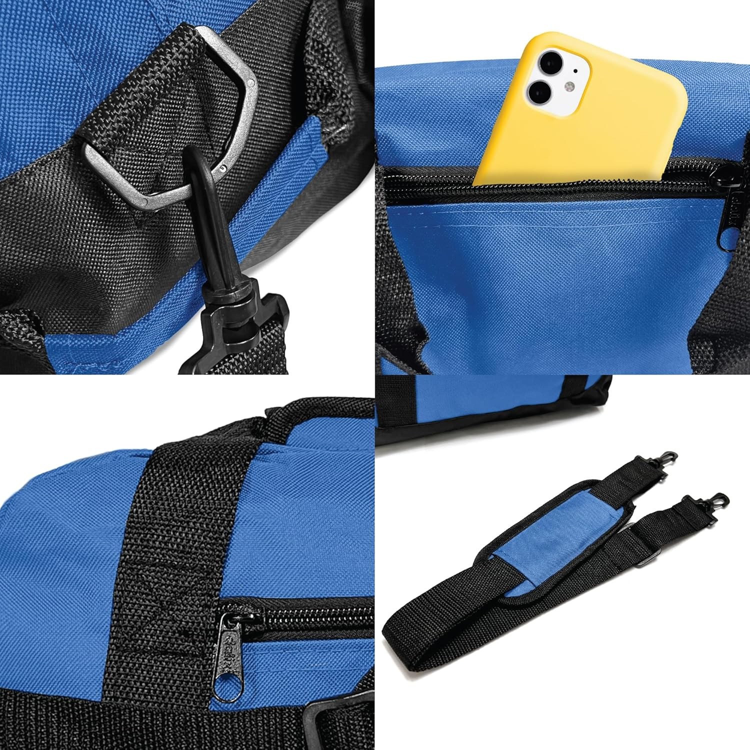 DALIX 14″ Small Duffle Bag 14" X 8-1/2" X 8-1/2", Royal Blue