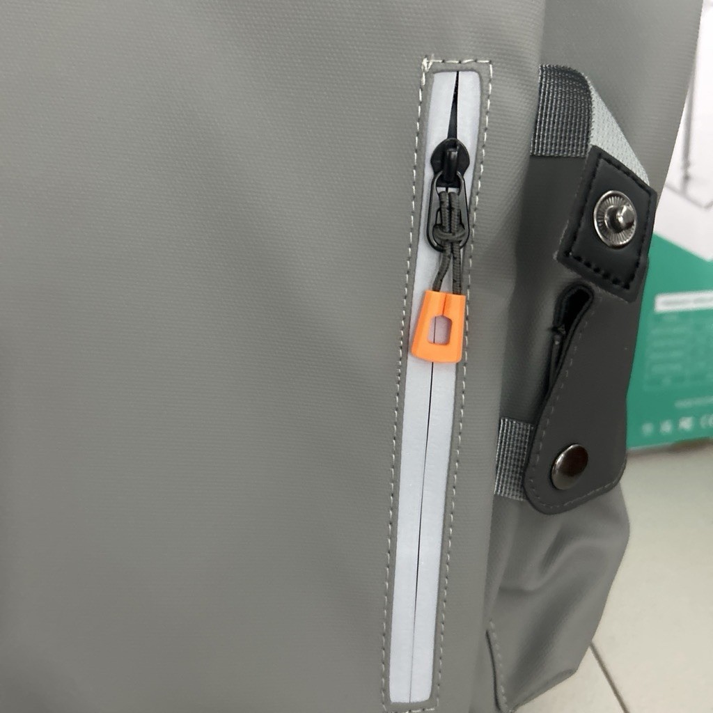 TORIMA Gray/Black Men’s Backpack Zip & Snap Closure with Inner/Outer Pockets