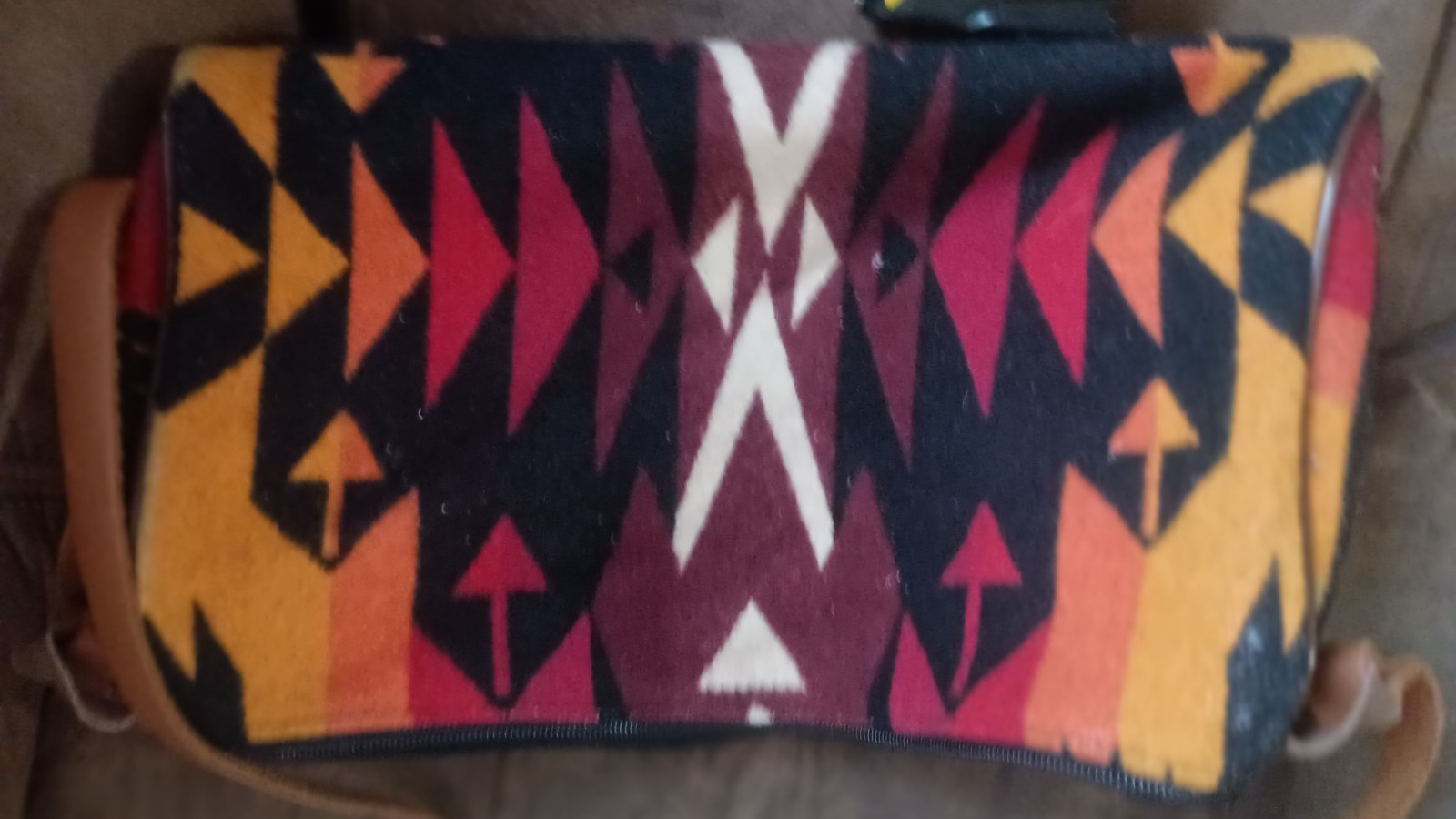 Vintage Pendleton Travel Pouch Cosmetic Toiletry Bag Zip Up Southwestern Wool