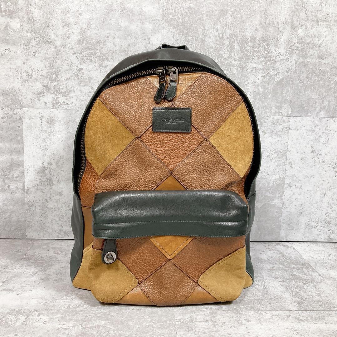 COACH Mixed Canyon Quilt Leather Backpack Patchwork 57758 From Japan