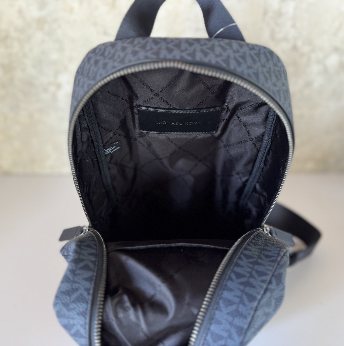 MICHAEL KORS COOPER COMMUTER SLING PACK BACKPACK MK ADMIRAL/PALE BLUE