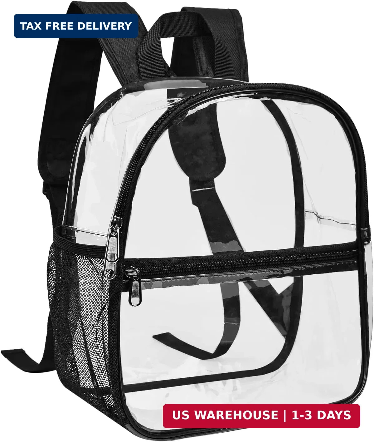 USPECLARE Clear Backpack for Stadium Approved 12×6×12, Water proof Clear Bag for