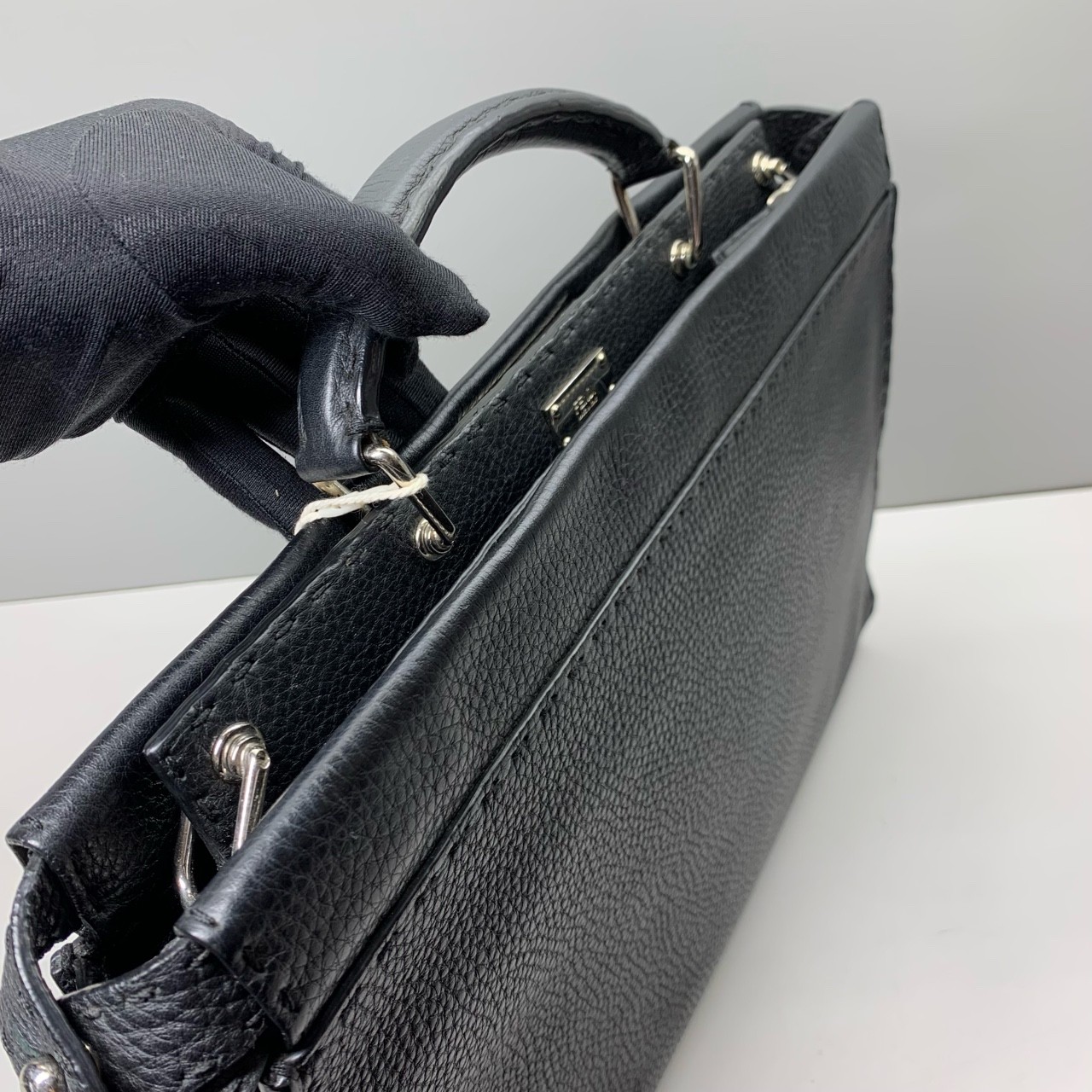 Fendi Pre-Owned Authentic Peekaboo Briefcase Black 36x27x5cm