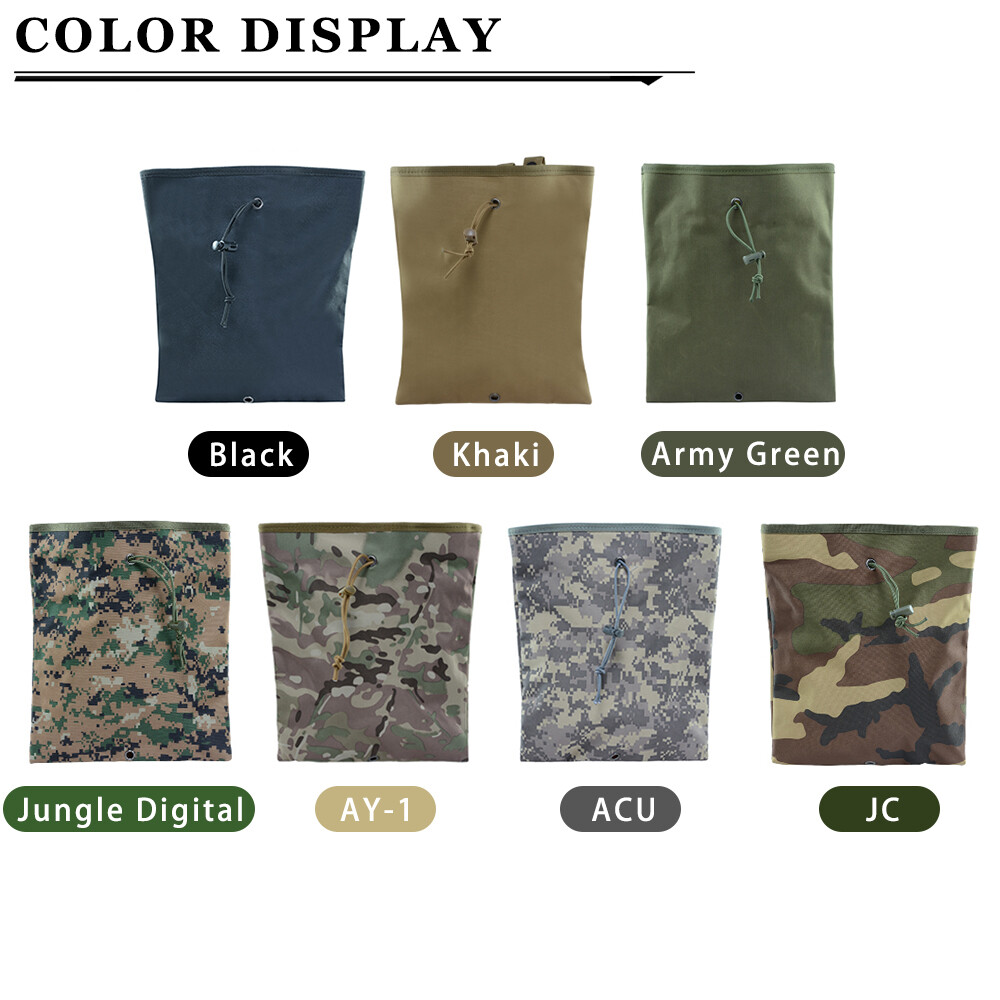 Tactical Molle Dump Pouch Foldable Drawstring Storage Bag Pouch Utility Pouch
