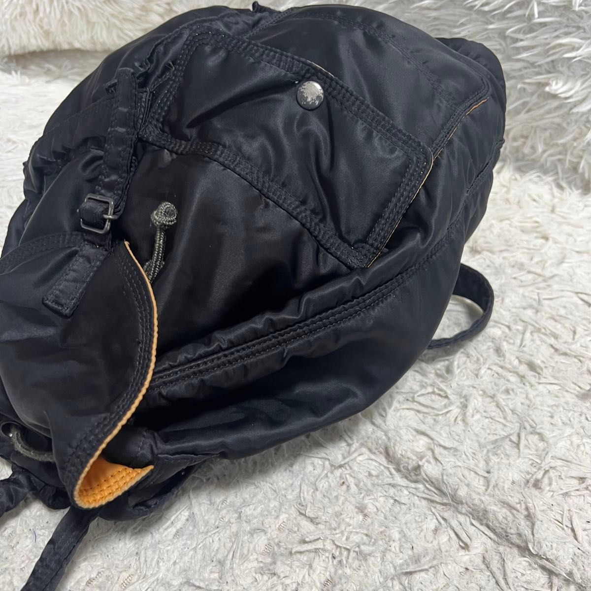 Authentic YOSHIDA KABAN PORTER Tanker Backpack Unisex Nylon Black Orange 37cm Si