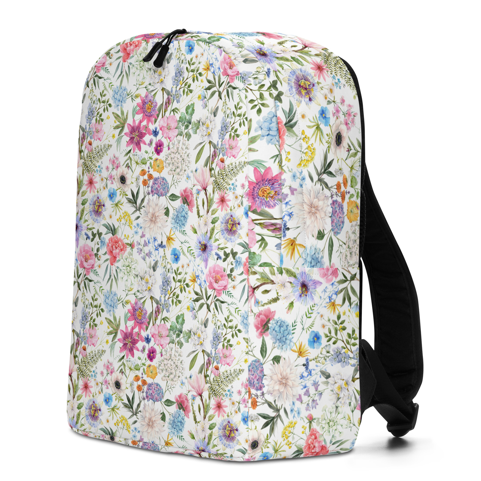 Minimalist Backpack Beautiful Floral Pattern