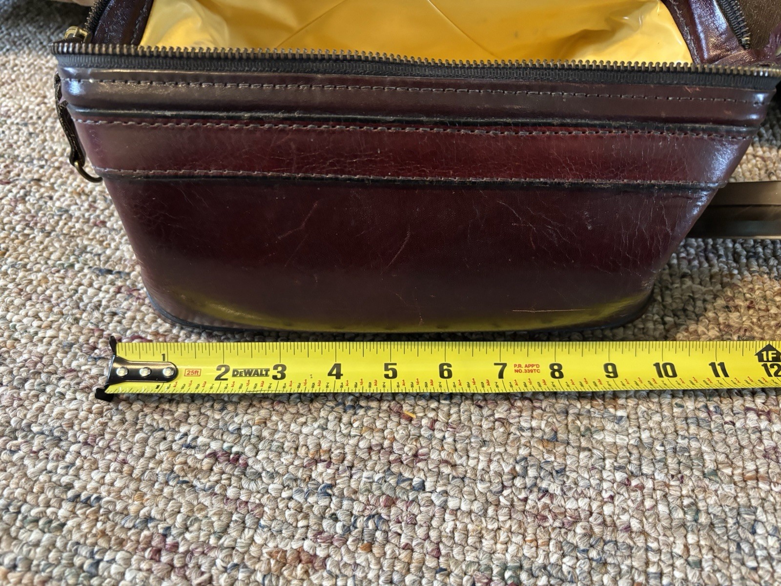 Vintage Bosca UtiliKit Bag Brown Leather Toiletry Travel Kit 10” Men’s Zippered