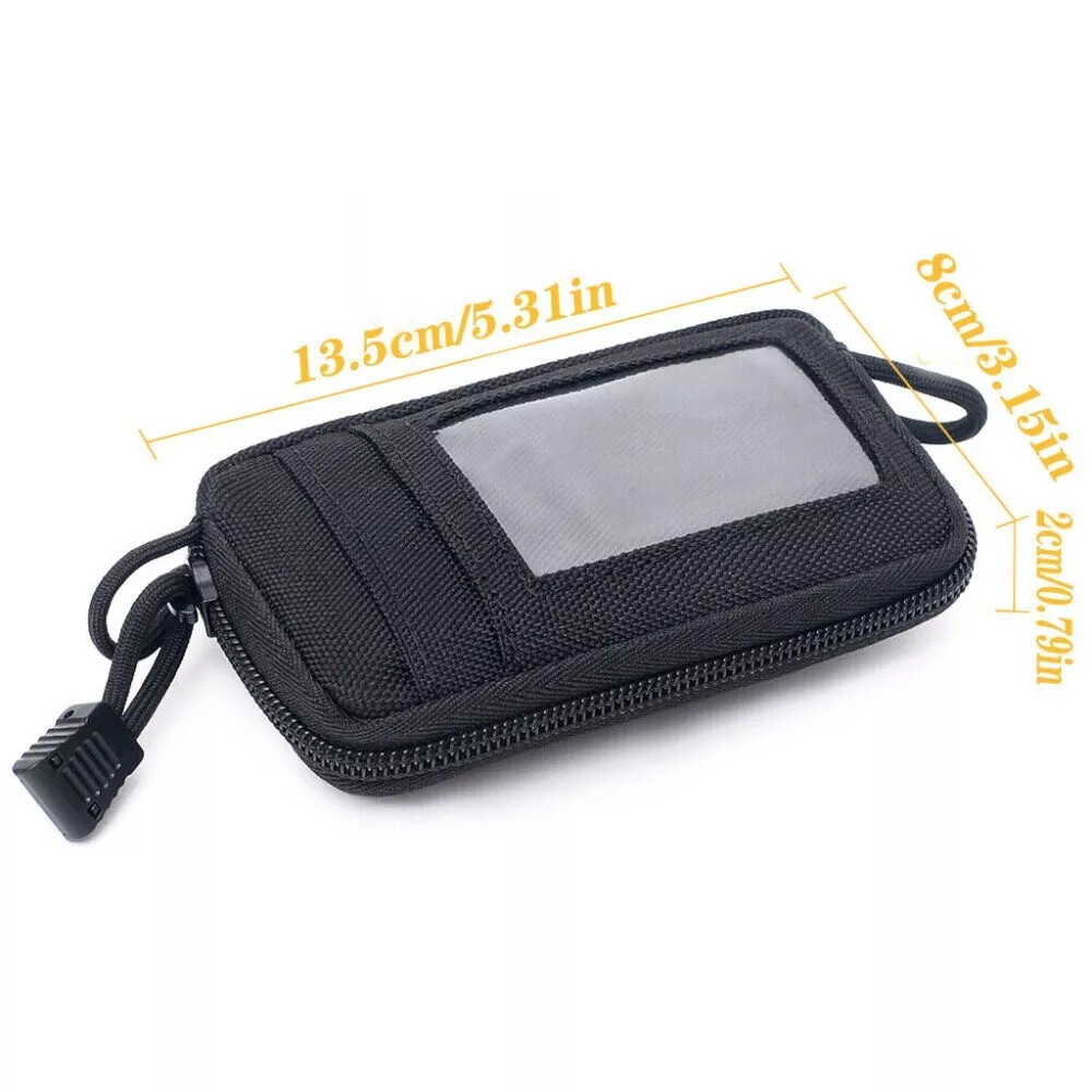 Tactical EDC Pouch Card Key Wallet Bag Zipper Coin Purse Military Mini Waist Bag