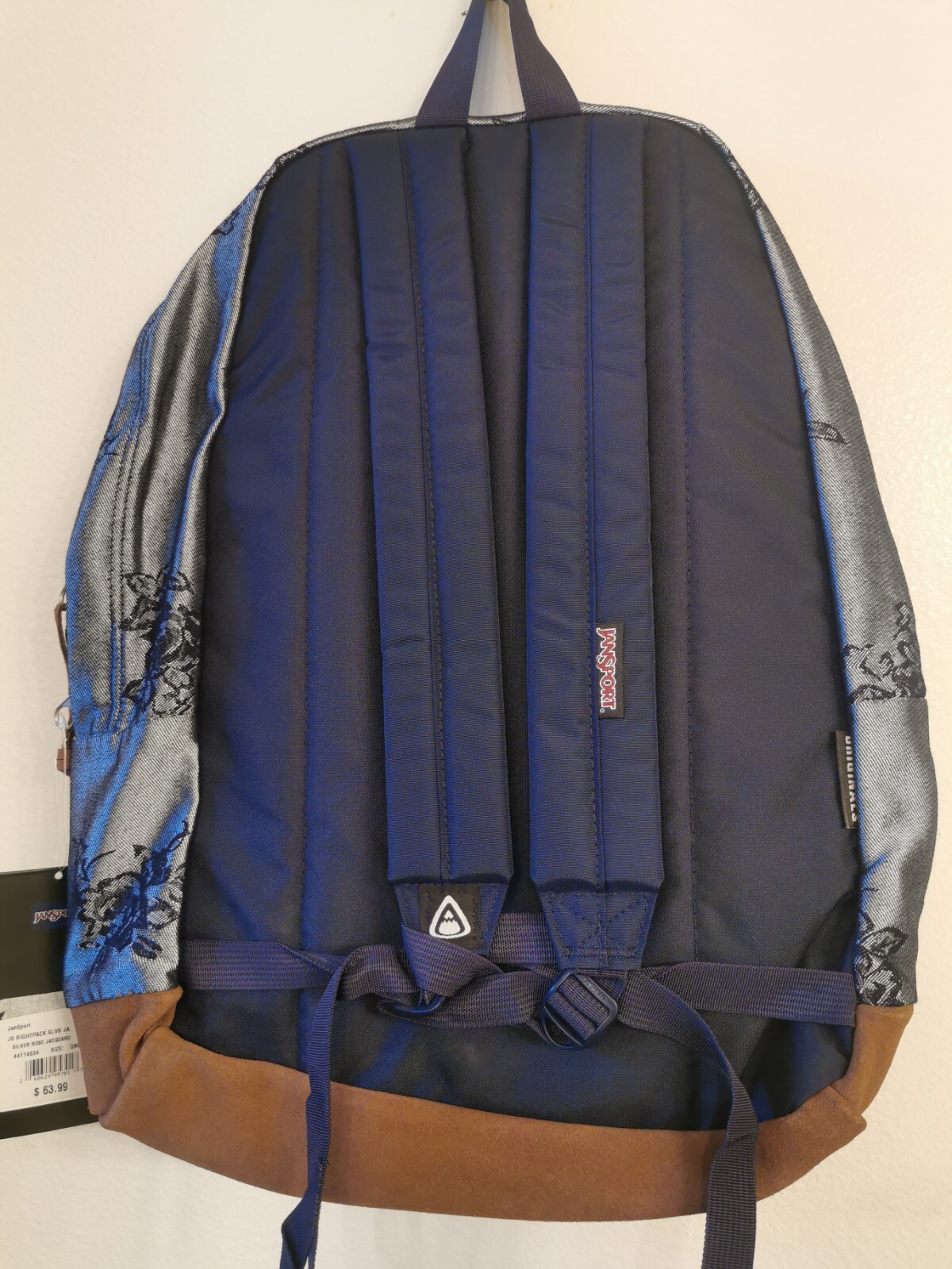 NWT Jansport Backpack Right Pack blue floral With Laptop Sleeve