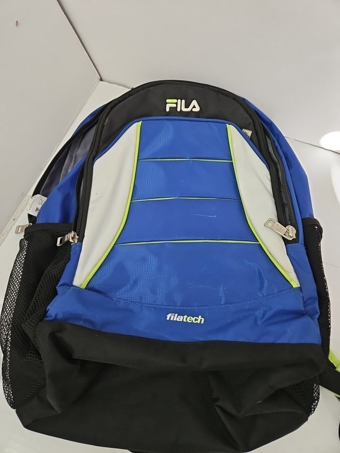 Fila black Blue Pre Owned Filatech Backpack Tons Of Space Used Back Pack