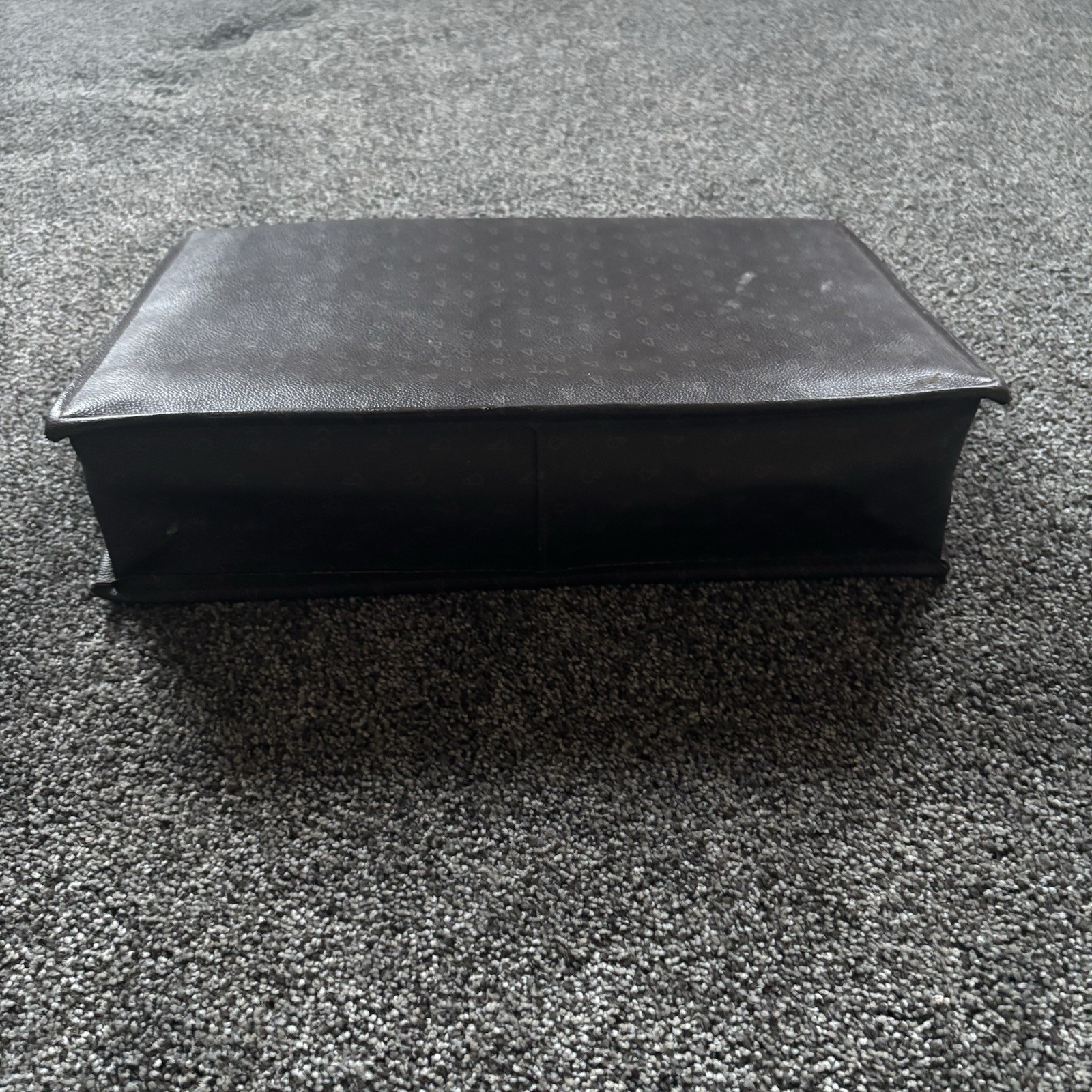 Vintage Classic Brown Leather Slim Briefcase European Designer Work Professional