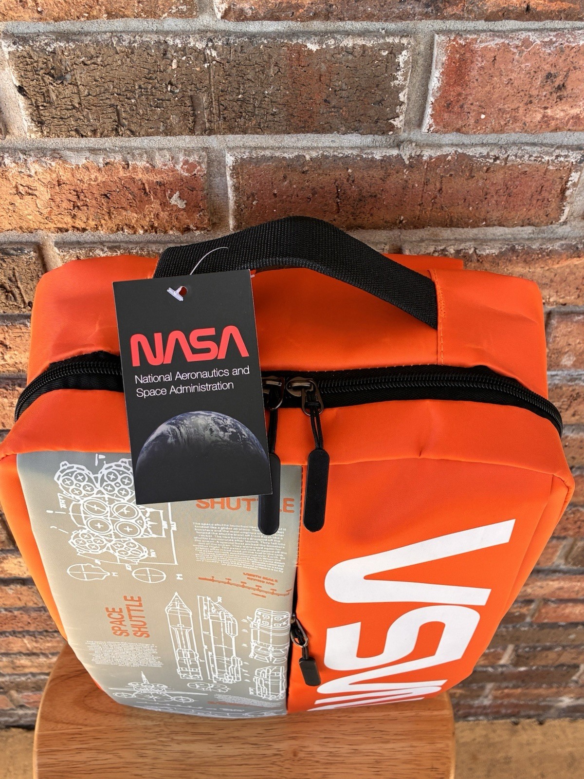NASA Backpack Spacesuit Orange Space Shuttle USB Cable NWT