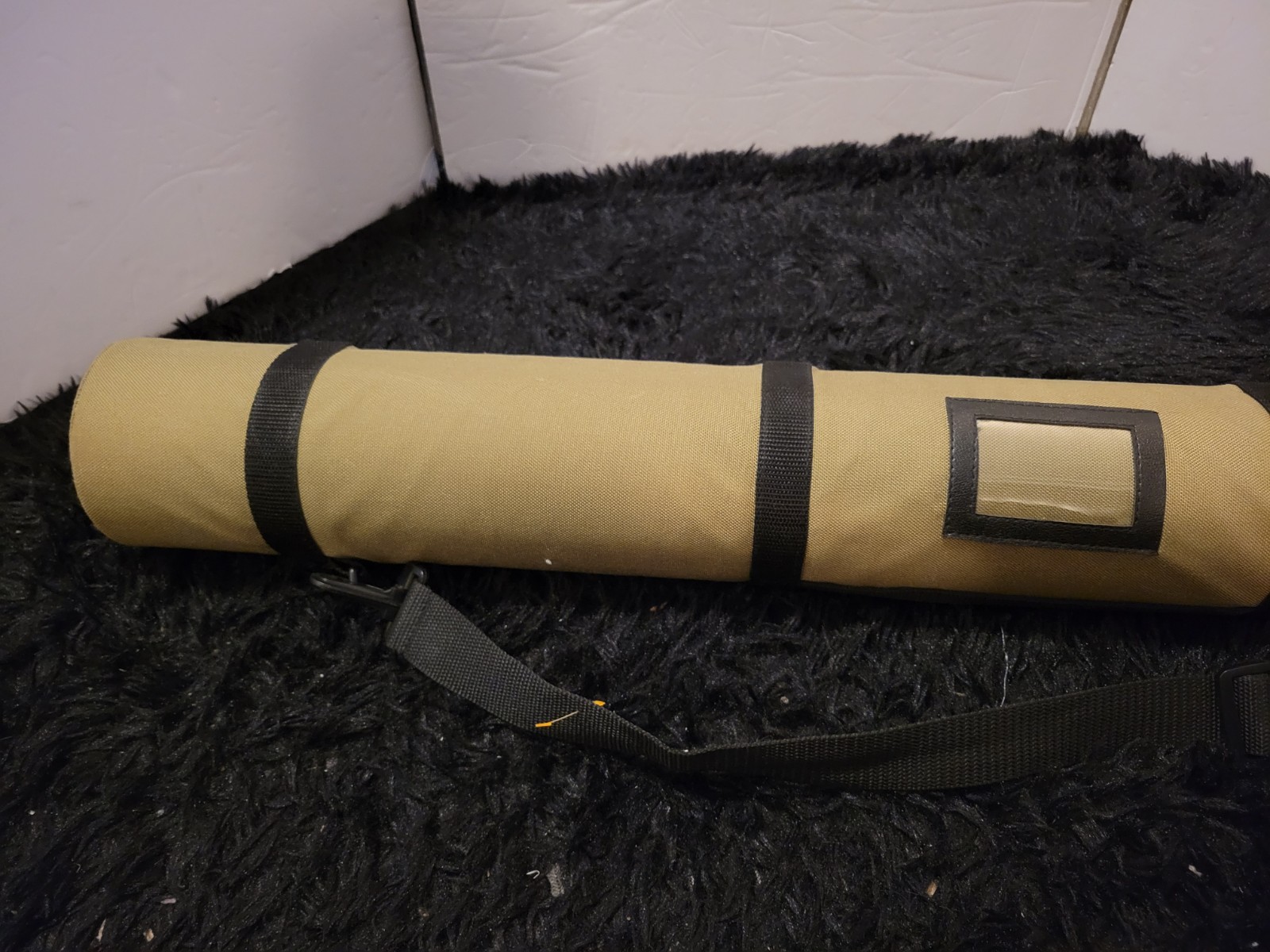 🔥 Duluth Trading Co. Hard Canvas Fishing Rod Travel Case Tube RARE Made In USA