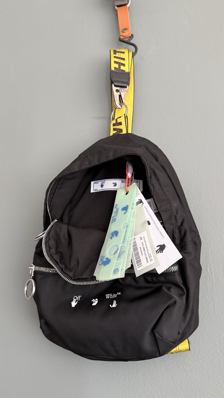 NWT OFF WHITE Mini Nylon Utility Backpack Street ZipTie Industrial Virgil Abloh