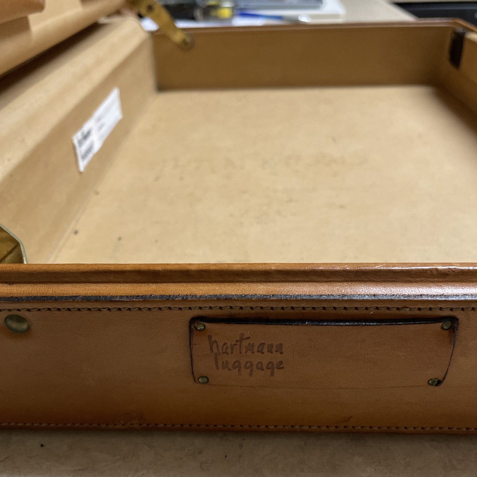 Hartmann Belting Leather Briefcase Tan Attache Case Vintage Luxury Business EUC