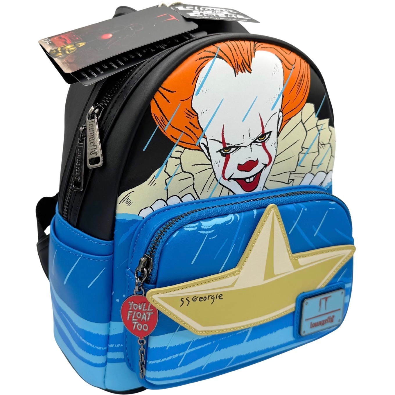 NWT 2024 Loungefly IT – Pennywise Gutter Scene Glow in the Dark Mini Backpack