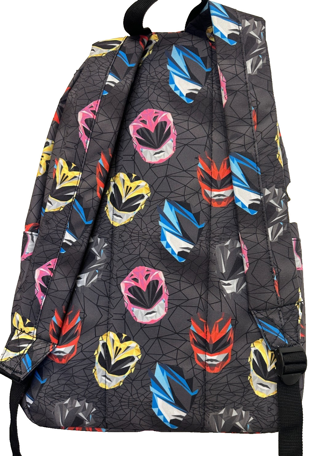 NEW Mighty Morphin Power Rangers Red Yellow Blue Pink Black Helmet Bag Backpack