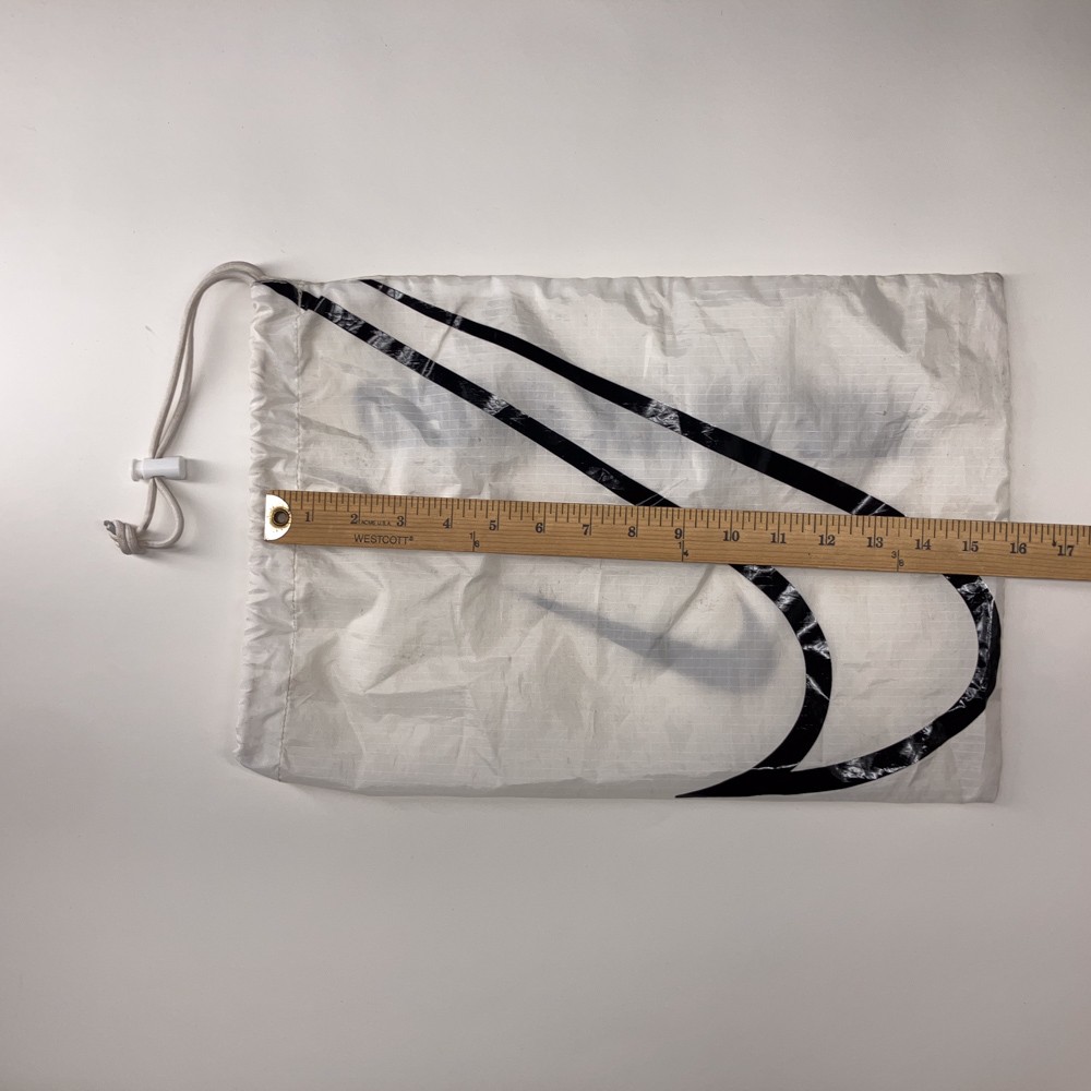 Nike track and field shoe bag white with black big swoosh on back