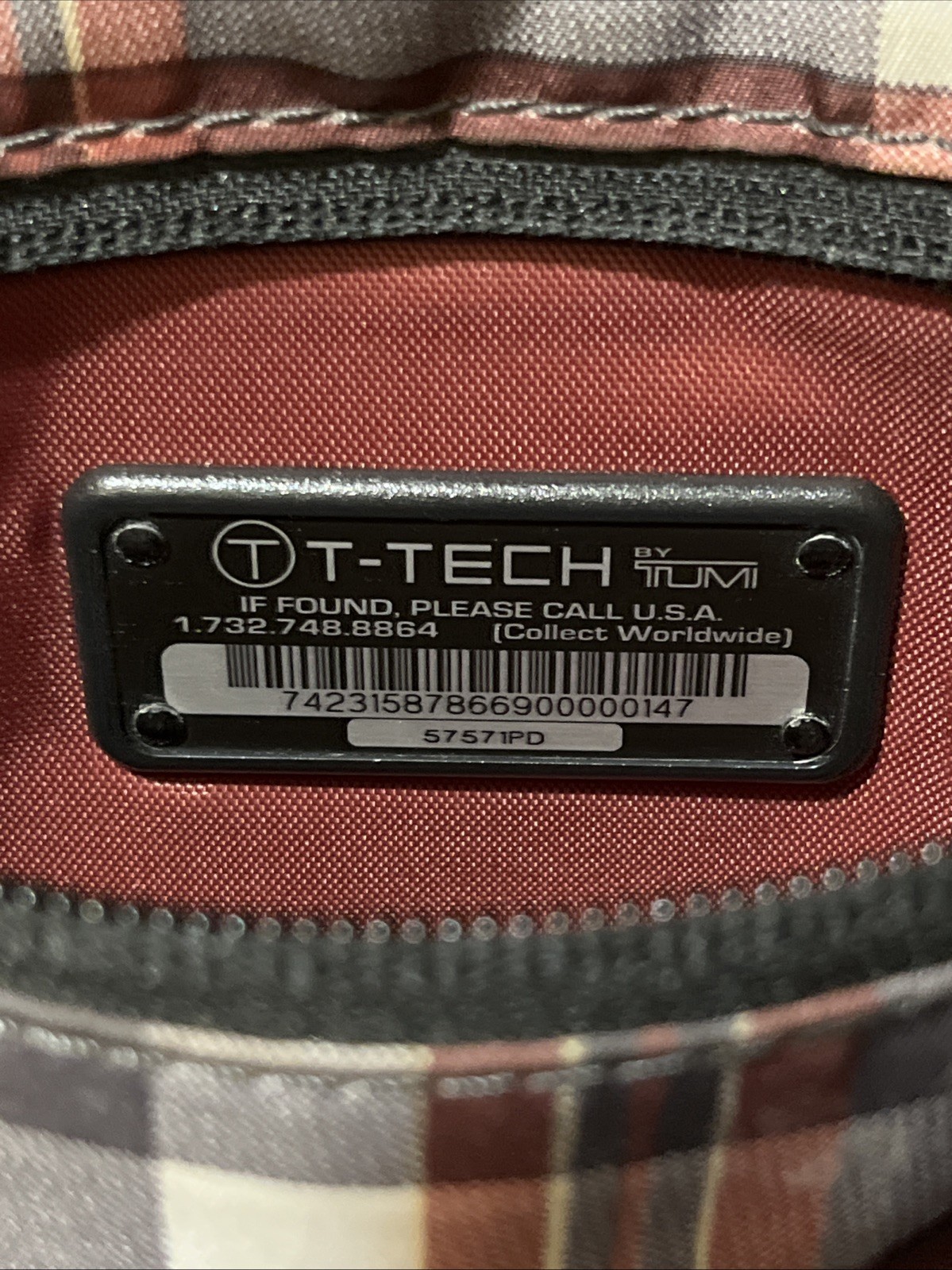 Tumi T-Tech Plaid Nylon Messenger Bag Laptop Bag – Rare!