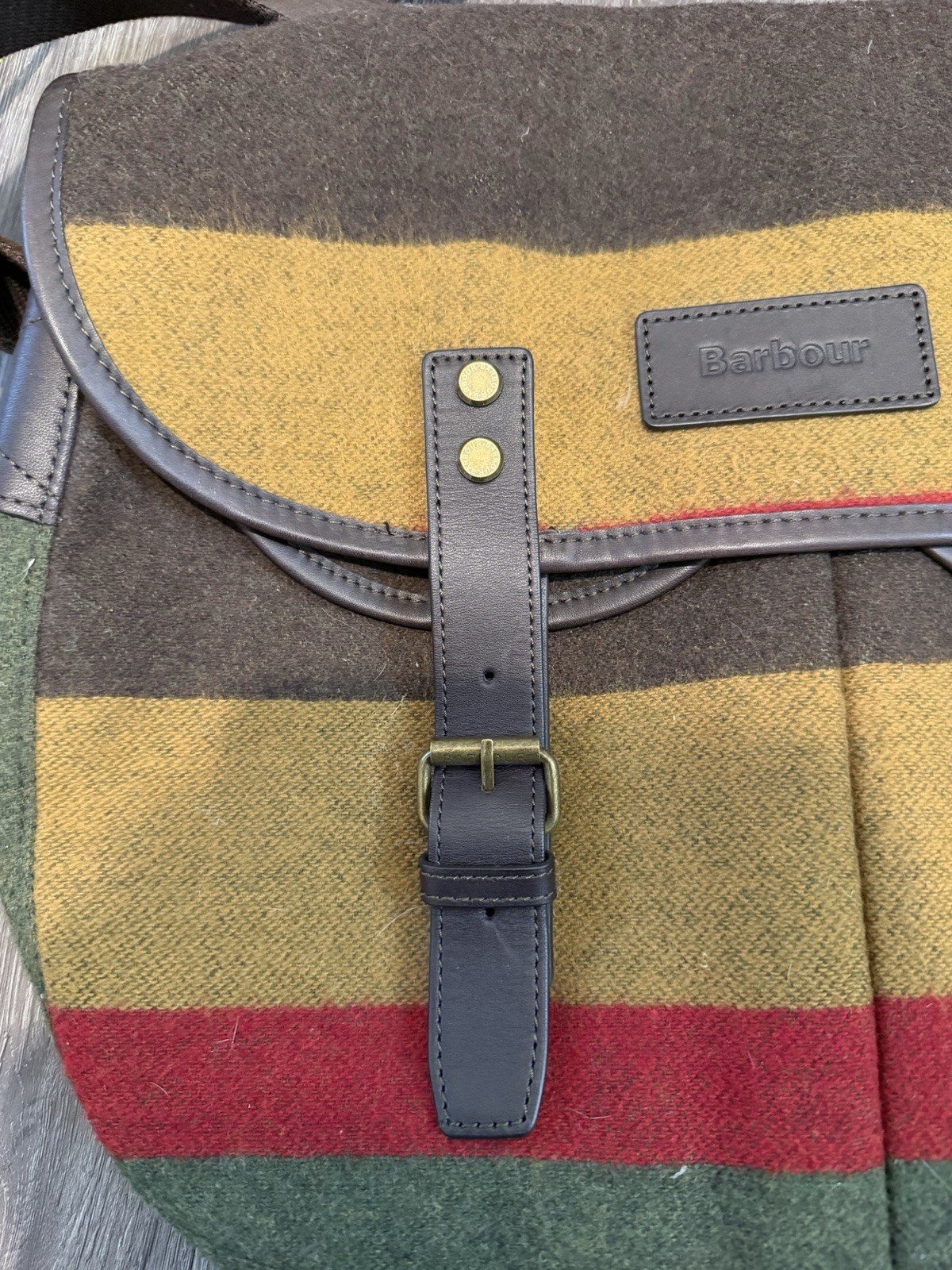 BARBOUR WOOL TARRAS BAG – Multicolor Rare Color-way – EXCELLENT