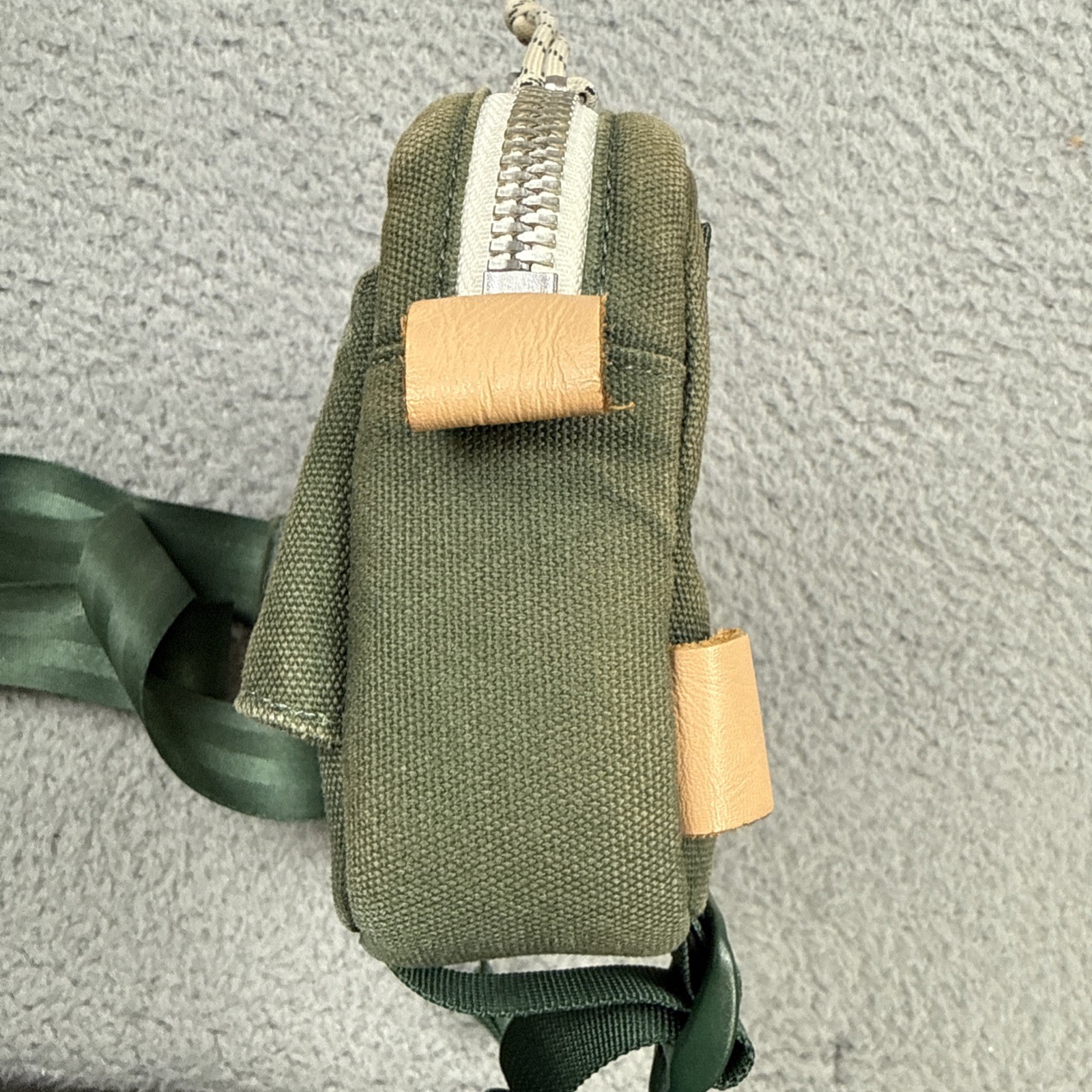 TOPO DESIGNS Mini Quick Pack Free People Fanny Hip Shoulder Bag Green Canvas