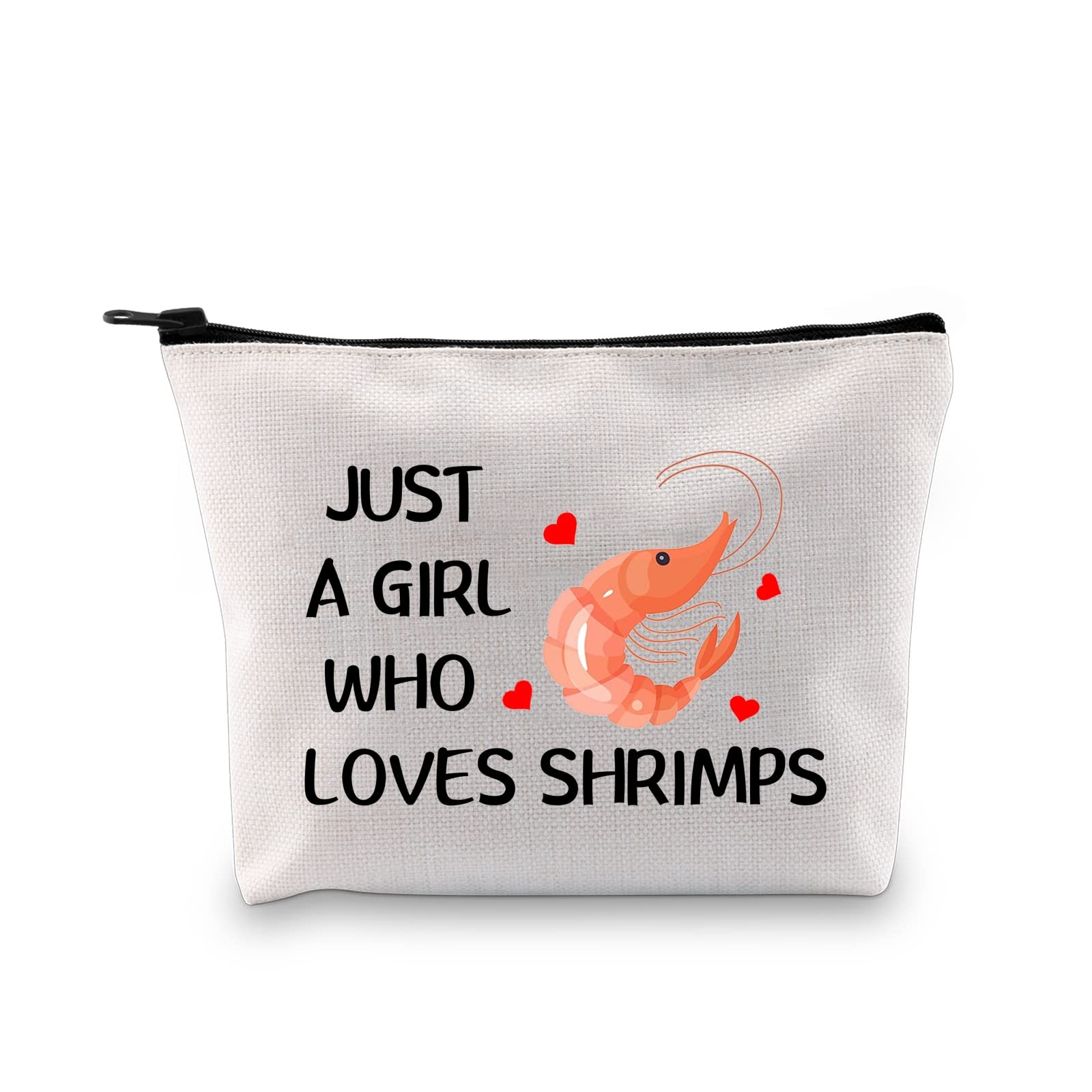 G2TUP Shrimp Lover Gift Who Loves Shrimps Makeup White Bag