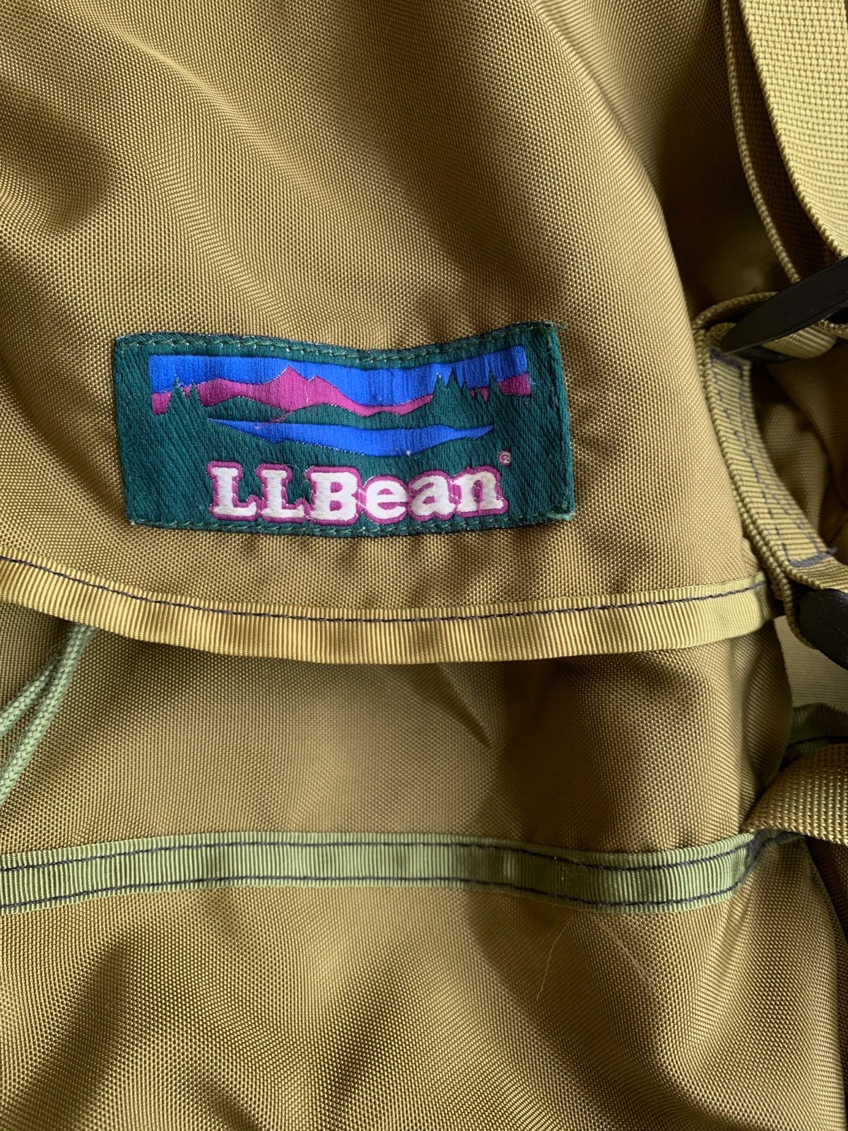 L.L.Bean Vintage 90s Continental Backpack Bag Rare Khaki Green Drab Ivy Classic
