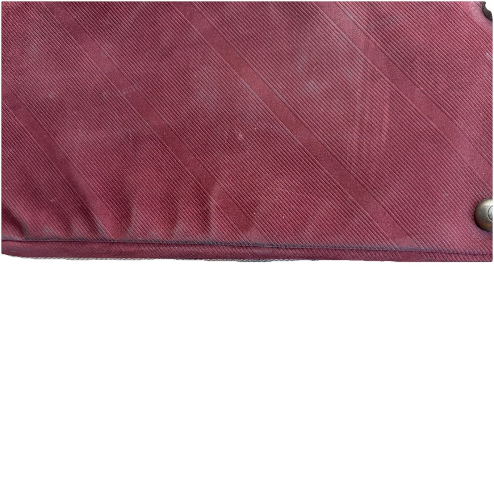 Vintage Natural High Rusty Red Corduroy Fabric Lined Tote Large Handbag