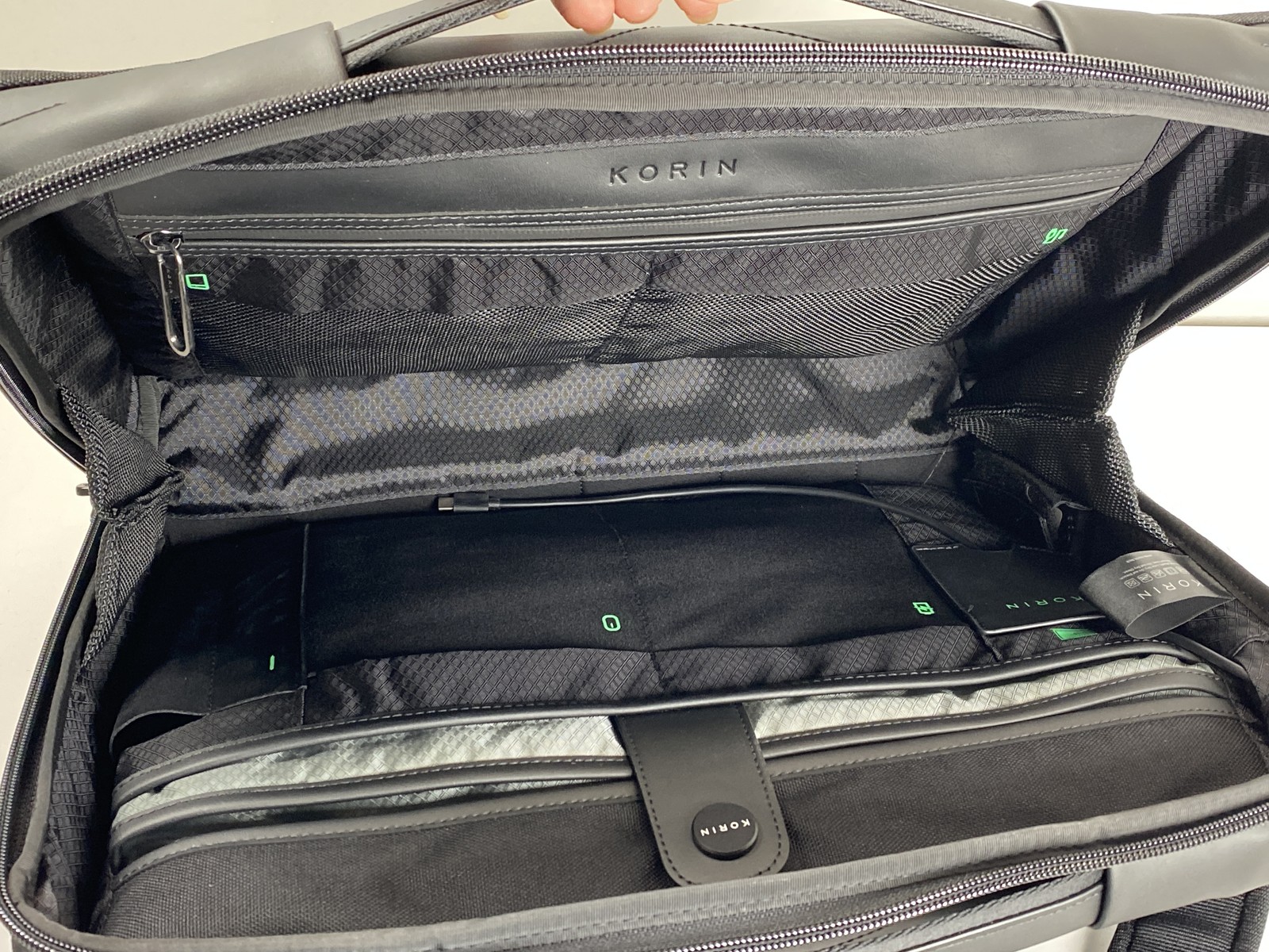 Korin Compack Biometric 6-in-1 Anti-theft Backpack-Black