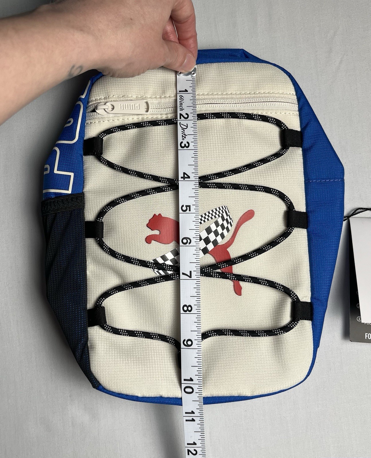 PUMA Sling Crossbody Bag Blue White Black Red Zip Adjustable Shoulder Strap