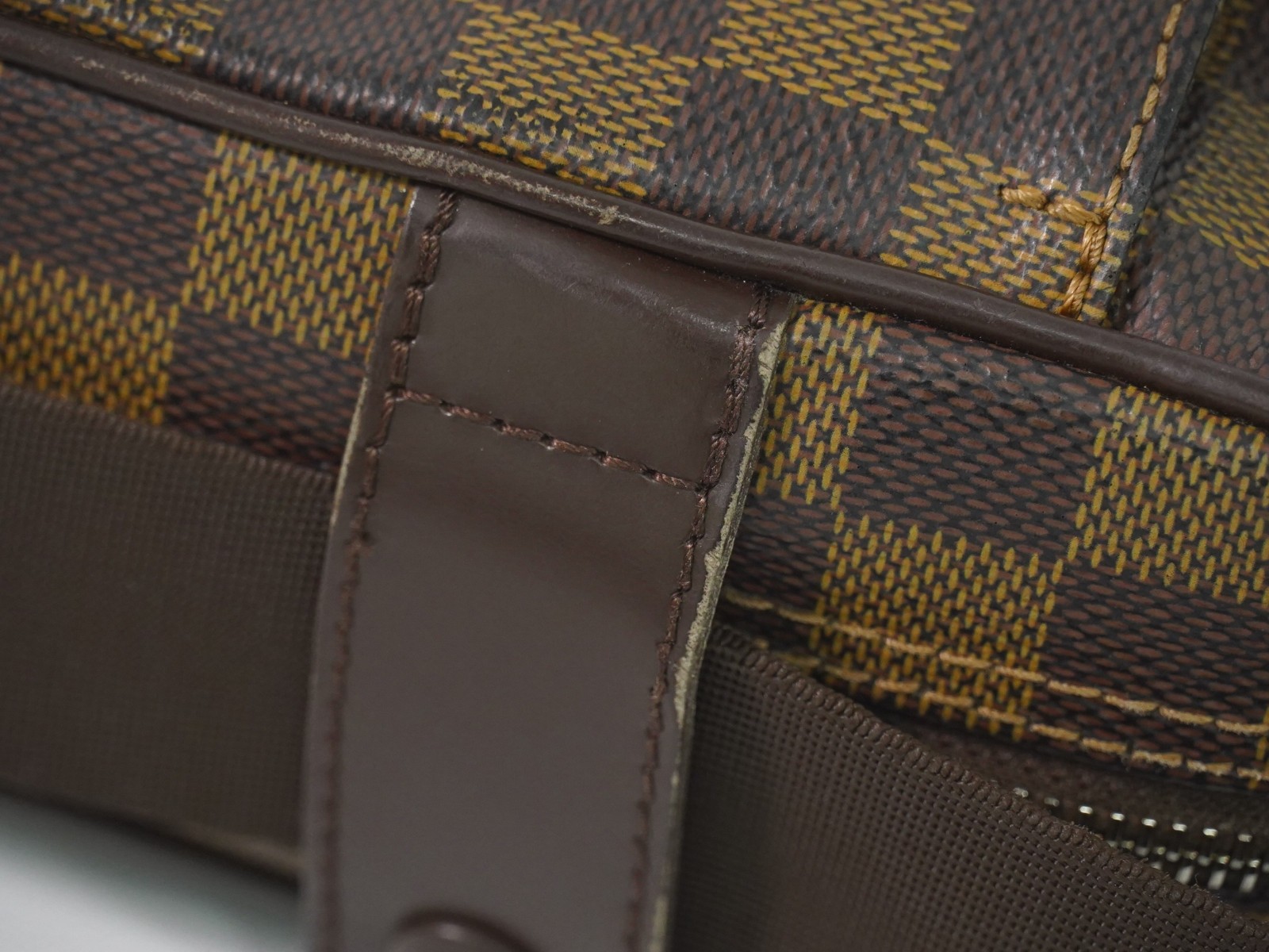 Louis Vuitton Olav PM N41442 Damier Ebene Canvas Crossbody Bag Brown