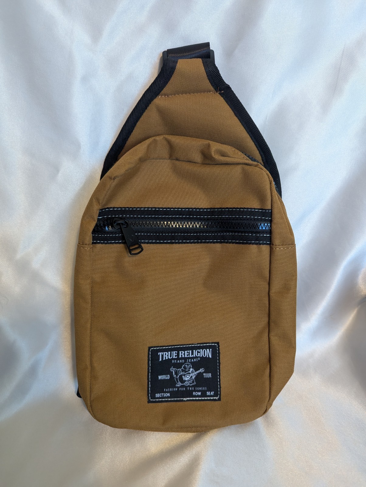 True Religion Crossbody Bag Yeta Tan Brown Belt bag Backpack NWT