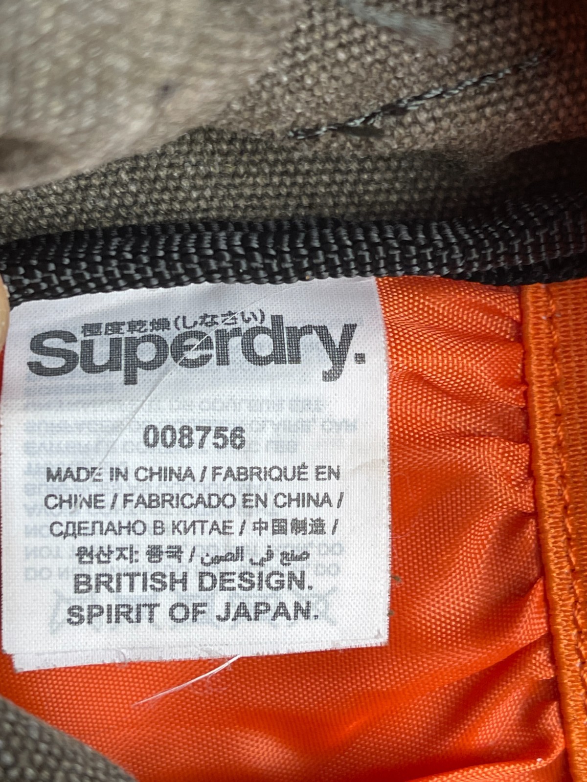 Superdry Mountain Scoutpack Bag Gray Adjustable Straps Traveling Hiking Camping