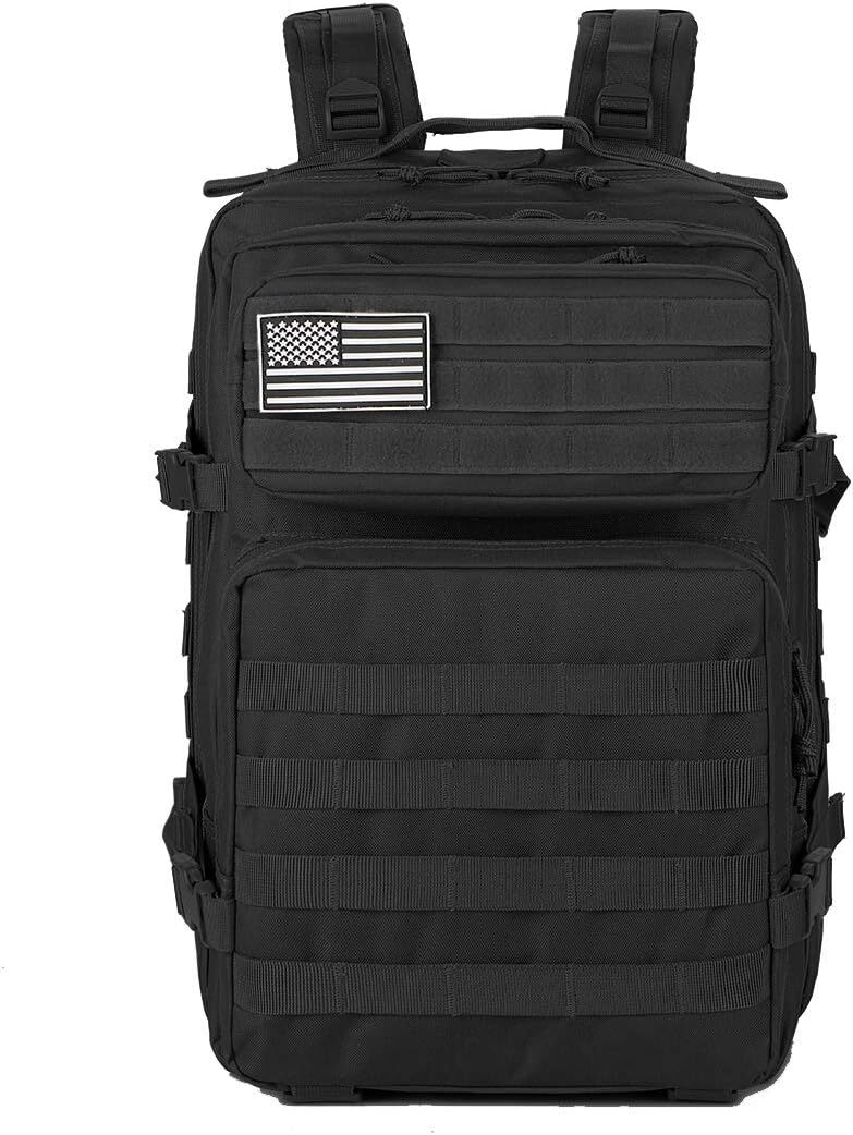 Military Tactical 45L Backpack Large Army 3 Day Assault Pack Molle Bag Rucksack