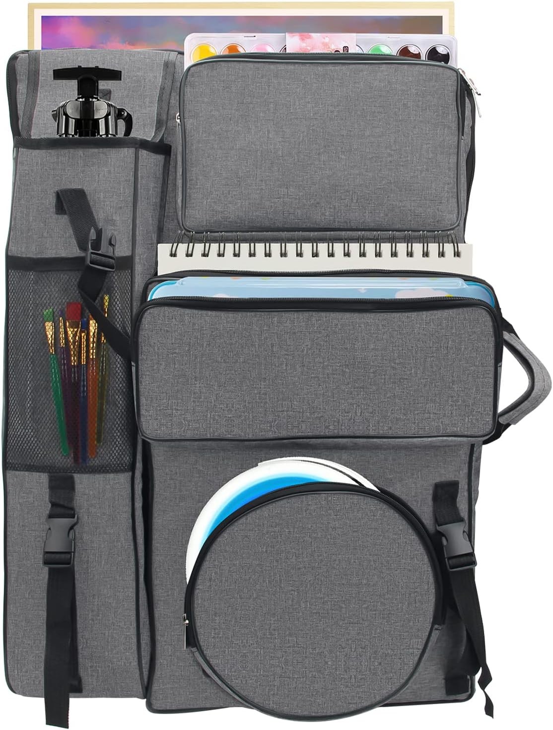 Art Portfolio Carry Bag 20″ x 26″ Canvas Art Portfolio Backpack Traveling Out…
