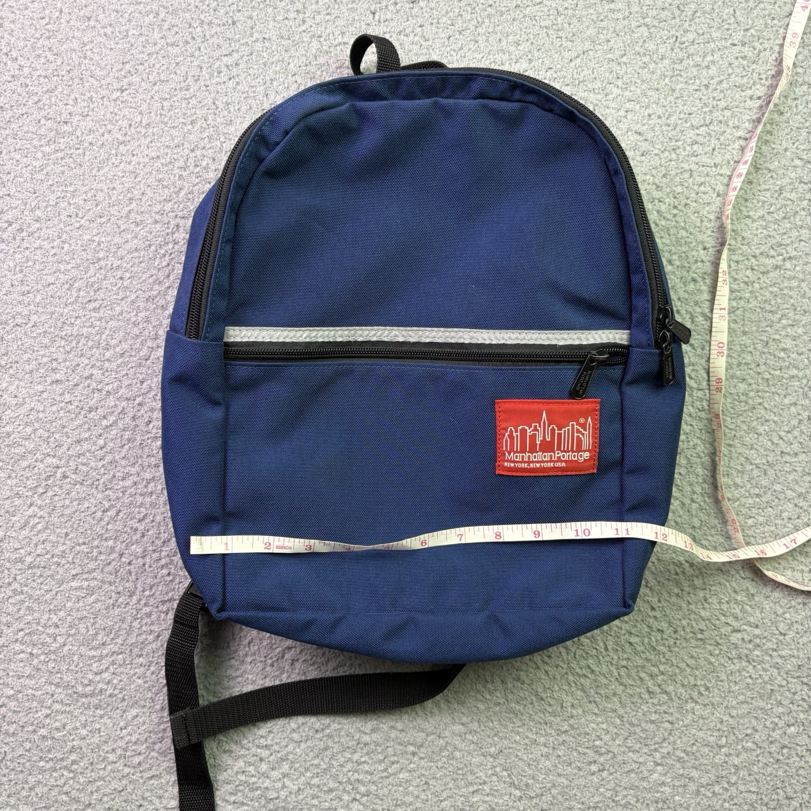 Manhattan Portage Travel Backpack Blue Lightweight Zip