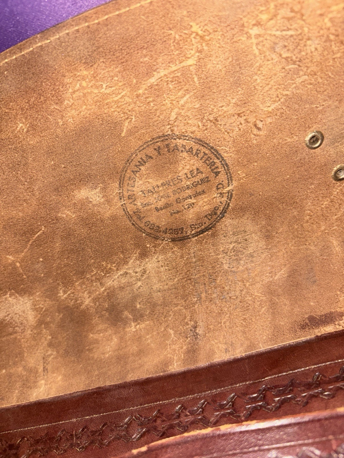 Vintage Leather Saddle Bag