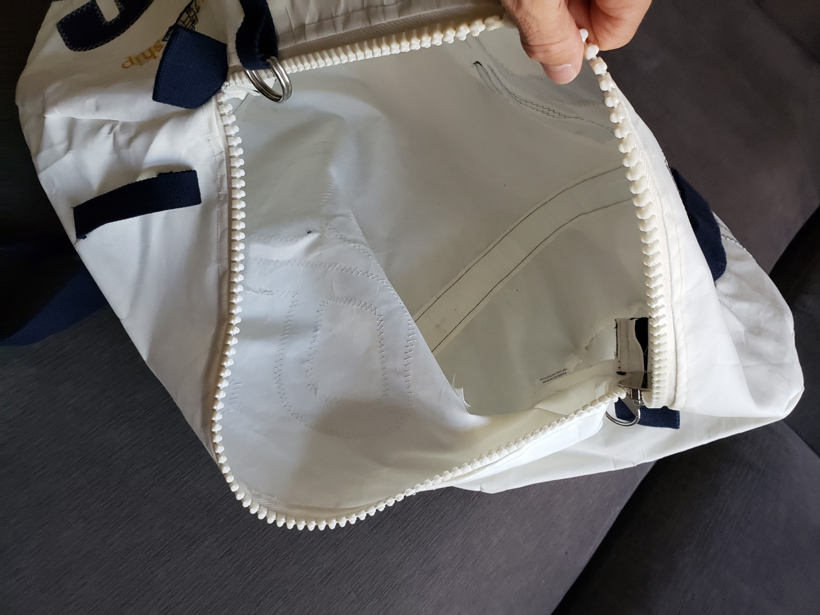 Quba Sails Sailcloth Barrel LARGE Duffle Bag RARE! Cutty Sark Scotch Whiskey