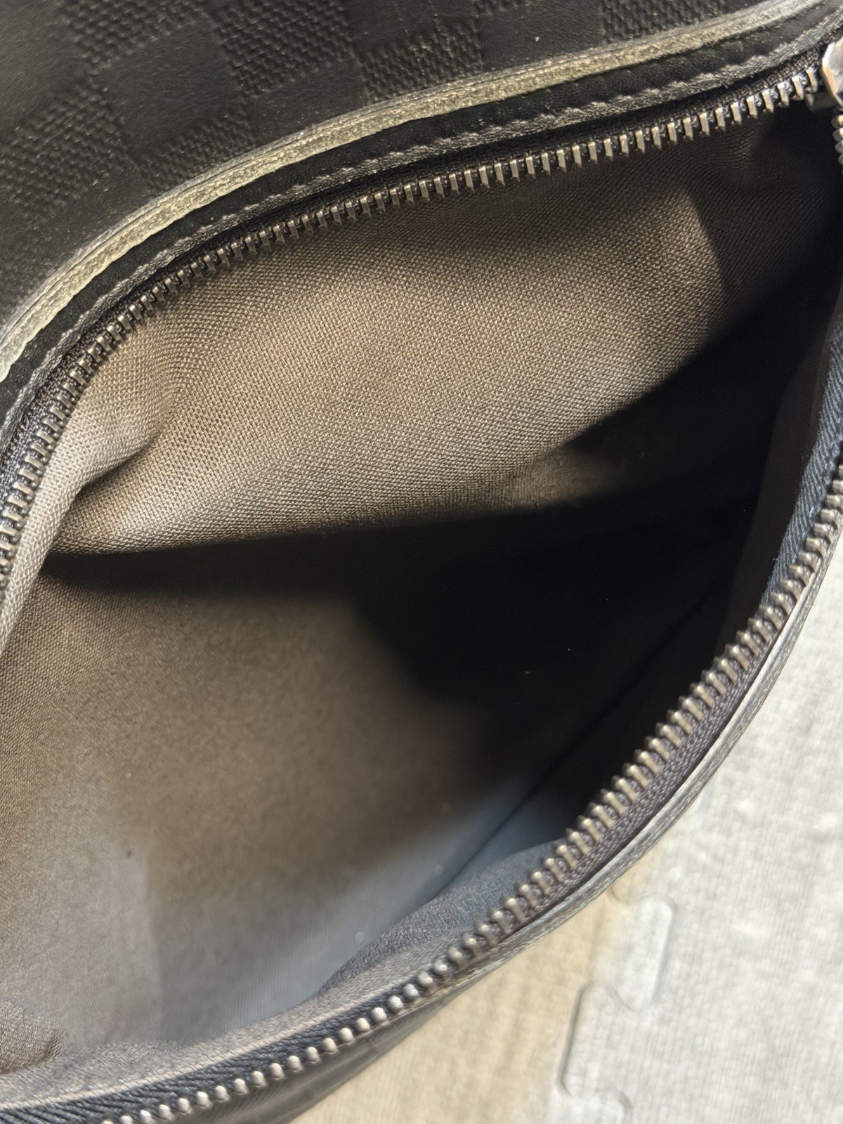 Louis Vuitton Michael NM Backpack Damier Infini Leather, Black, Worn
