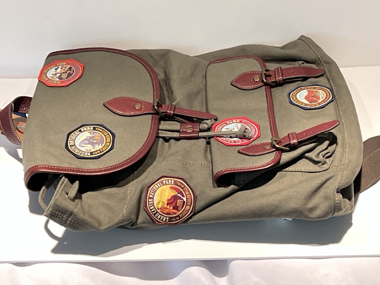 RARE Pendleton National Park Collection Patched Green Canvas Backpack NWT NOS