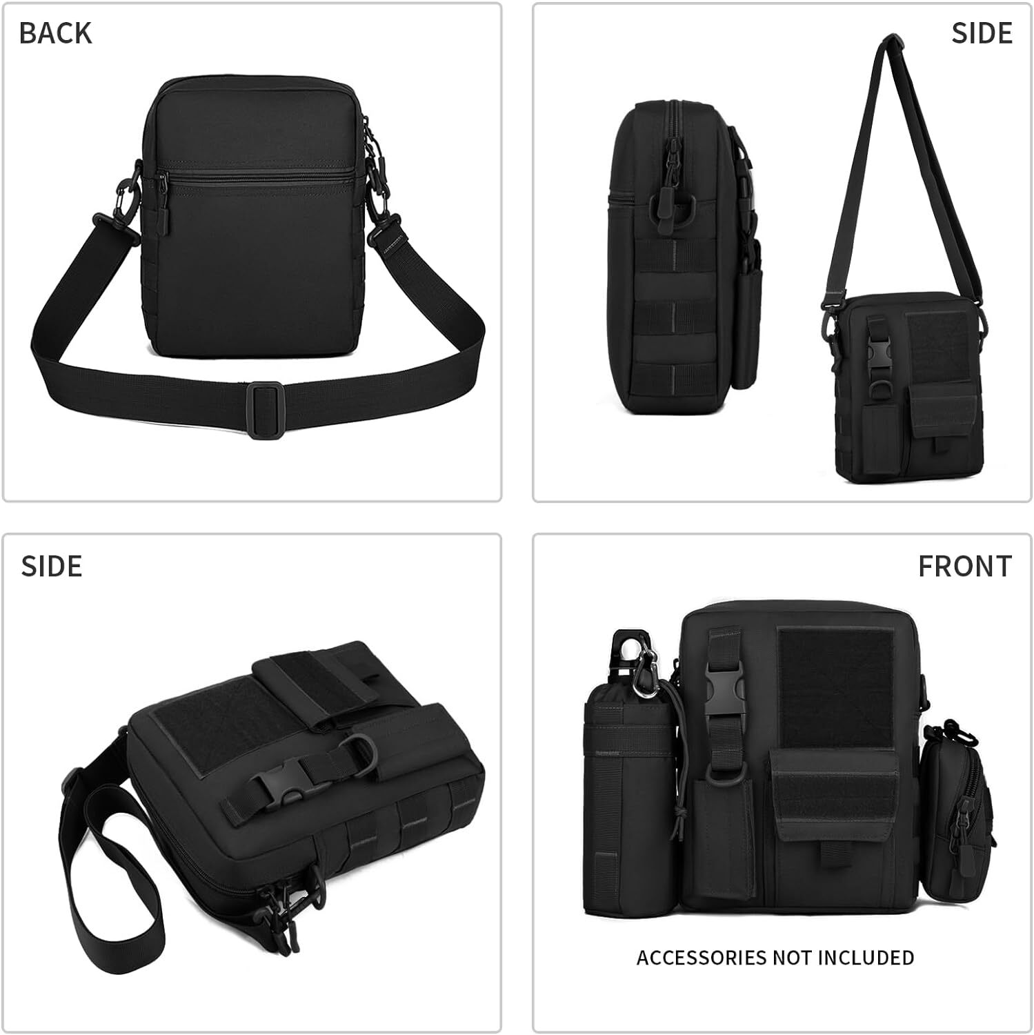 Outdoor Small Canvas Messenger Bag Tactical Classic Vintage Shoulder Casual Pack