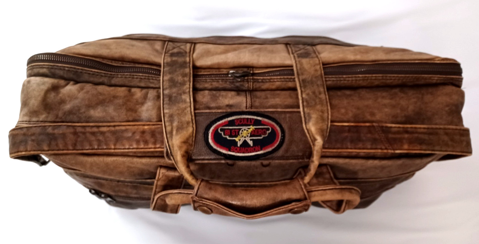 Vintage Scully Squadron Collection Large Distressed Soft Lamb Skin Satchel