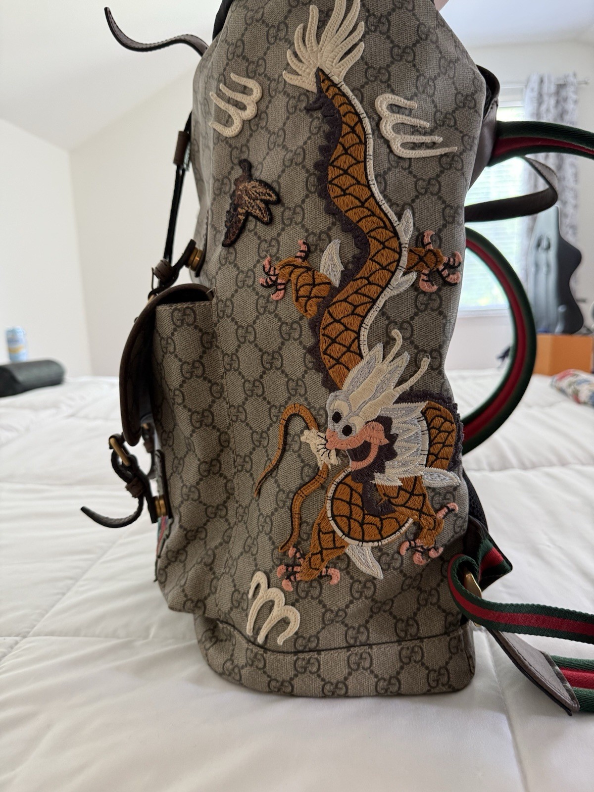 Gucci Dragon Backpack GG Supreme 2018
