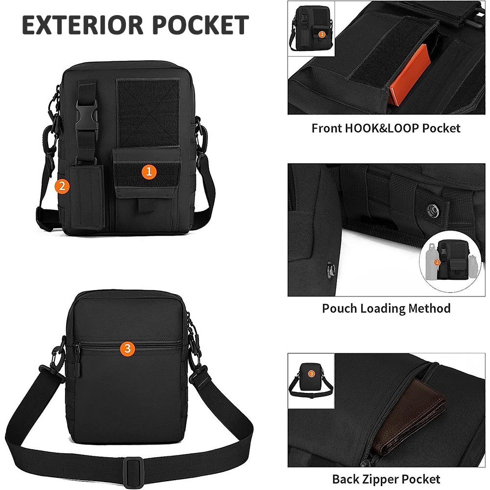 Small Canvas Messenger Bags Classic Vintage Shoulder Bags for Work School Travel